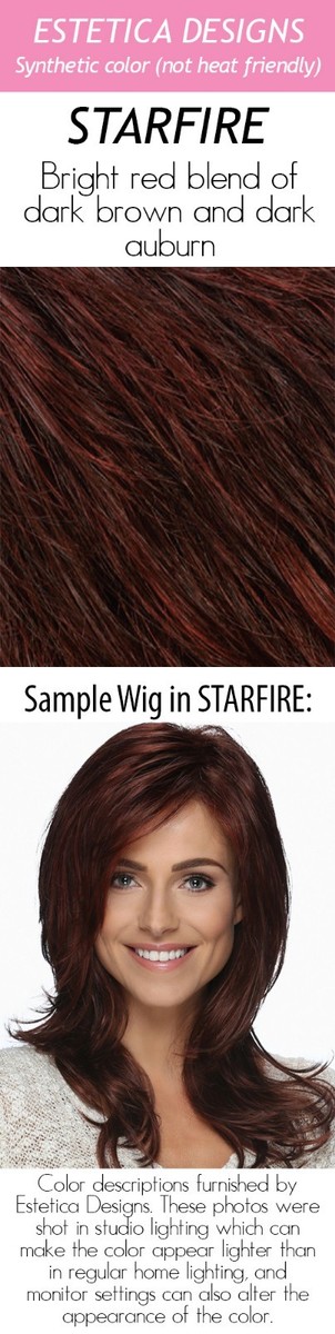 Color is dark brown see pictures Estetica Wig Isabel Wig by Estetica | Human Hair, French Part main image 3