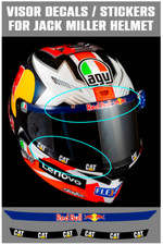 Visor Decals Stickers for Jack Miller Helmet