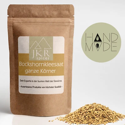 1000g Bockshornklee ganze Körner Bockshornkleesaat Bockshornkleesamen JKR Spices