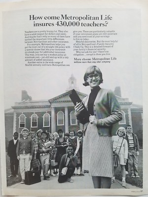 1966 Metropolitan Life insurance insurers 430000 teachers  school children ad