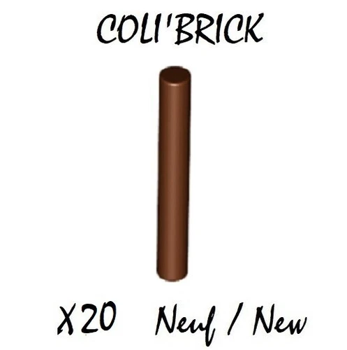 Lego 87994 - 20x Baton Bar / 3L Bar - Brown / Reddish Brown - 17715 New New