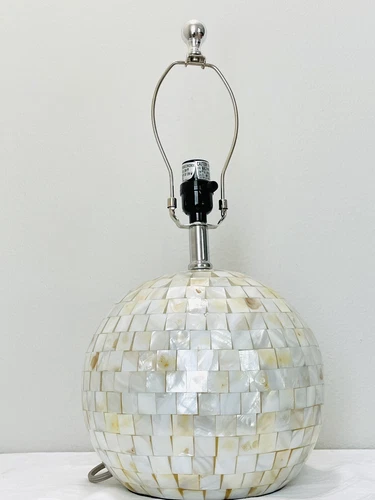 Safavieh NYJ Table Lamp Mother Of Pearl Nikki Beach Ocean Decor Lighting