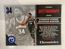 2017-18 Panini Chronicles Giannis Antetokounmpo Blue Base Parallel /199 Bucks