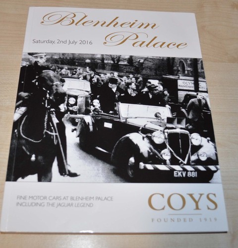 Coys Catalog Brochure Auction Blenheim Palace 2 July 2016 Ferrari Jaguar Porsche - 第 1/12 張圖片