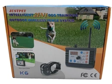 JUSTPET K6 Intelligent 2 in 1 Dog Training and Outdoor Wireless Fence System