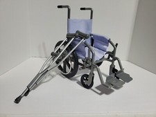 American Girl Doll Wheel Chair And Crutches And Boot Accessory Lot...