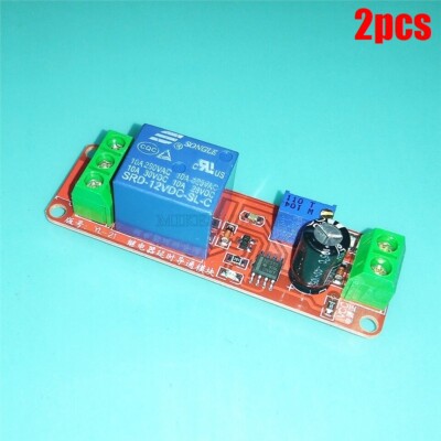 2Pcs Relay Shield NE555 Timer Switch Adjustable Module 0~10S Dc 5V Delay New cy