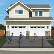 28FT Driveway Safety Net for Kids Pets - Easy Setup Outdoor Barrier