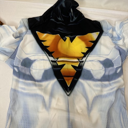 White Phoenix Costume XL Stretchy Jumpsuit Cosplay Halloween Bodysuit Adult Hero - 第 9/11 張圖片