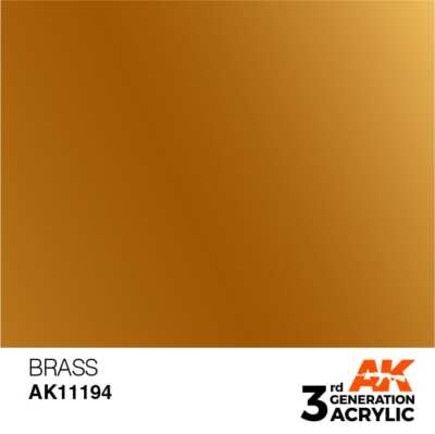 AK INTERACTIVE 11194 3GA BRASS (METALLIC) 17ml (3GEN Acrylic Paint)