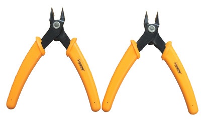 2PC Hoteche Electronic Nipper Thin Jaw 4.5in 115mm Alloy Steel
