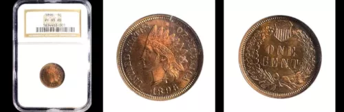 1896 1C NGC PR65RD (PURE RED)-RARE POP 8-ONLY 8 FINER-LOW MINTAGE 1862-PQ INDIAN