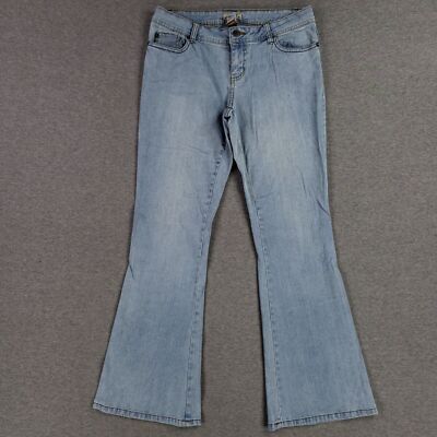 Wear It Declare It Size 9 Short Jeans Low Rise Flare Leg Retro Light Wash