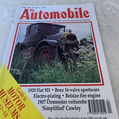 The Automobile Magazine April 1992 Fiat 501 Benz Sports cars 1907 Demeester