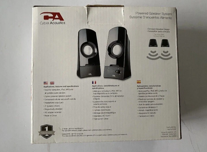 Cyber Acousticts Powered Speaker System CA-2050 Curve Sonic - Image 3 of 4