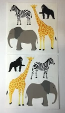 Zoo Animal Stickers Large Safari Scrapbooking Elephant Giraffe Zebra Gorilla