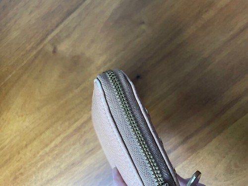 Deux Lux Gold/Silver flat studs Beige Wallet 7.5" x 4" x 1" - Picture 10 of 10