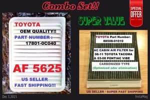 Engine Carbonized Cabin Air Filter For 06 18 Toyota Tacoma 4 Cyl