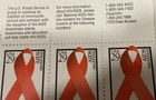 plate block (12)  1993 unused 29¢ AIDS Awareness ribbon stamps with selvage — photo 2