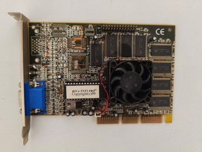 NVIDIA RIVA TNT2 PRO 16MB AGP Video Graphics Card Used
