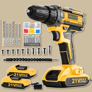 Cordless Drill, 21V Power Drill with Dual 2.0Ah Power Pack and Charger, Power...