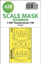 1/48 Artscale F-84F Thunderstreake double-sided express fit mask for Kinetic