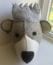 NEW Fiona Walker England Baby Bear Head Crown Felt NWT Nursery $99