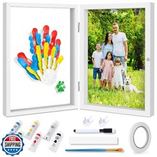 Omrhvi Family Handprint Kit, DIY Craft Keepsake, Hand Print Photo Frame, Fami