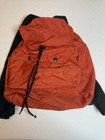 Vintage Eastpak No. 375 Backpack Orange Nylon Drawstring USA Made 15x14