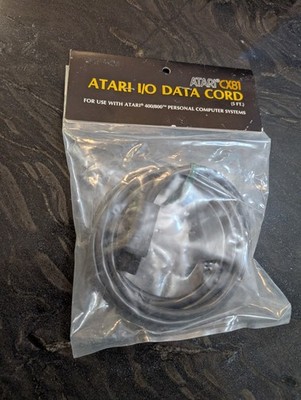 Atari CX81 I/O Data Cord SIO Cable 5ft 400 800 XL XE 810 1050 NOS Vintage