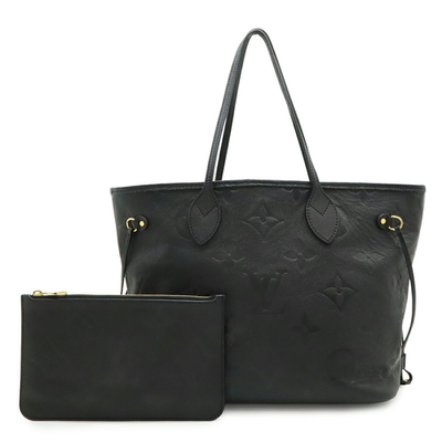 LOUIS VUITTON M45685 Monogram Empreinte Neverfull MM Tote Bag Noir