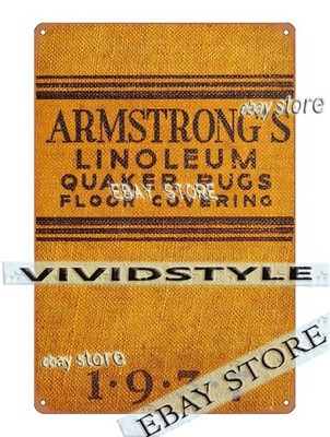 1937 Armstrong Linoleum Flooring Interior Builder Decor Tin Sign bedroom design