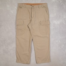 Vintage Relaxed Workwear Trousers W38 L29 Men's Beige Utility