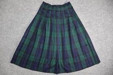 Vintage Pendleton Women  s Plaid Wool Pleated A-Line Midi Skirt Size 12 USA
