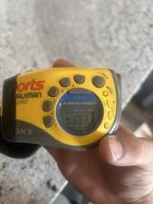 Vintage Sony SRF-M78 Yellow Sports Walkman AM/FM Radio Armband Tested Working