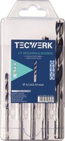Holzspiralbohrer-Satz Ø 3, 4, 5, 6, 7, 8, 9,10 Mm 8 Teilig Cv-Stahl Tecwerk
