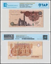 Egypt 1 Pound, 2016-2022, P-71, Used, Authenticated