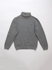 Maglione uomo dolcevita Brooksfield 100% lana collo alto grigio made in Italy XL