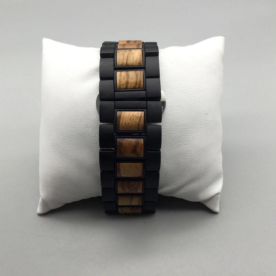 BOBO BIRD Reloj Hombre Cronógrafo Madera Acero Inoxidable 44mm Fecha Marrón 8.5" a Foto 3 de 4