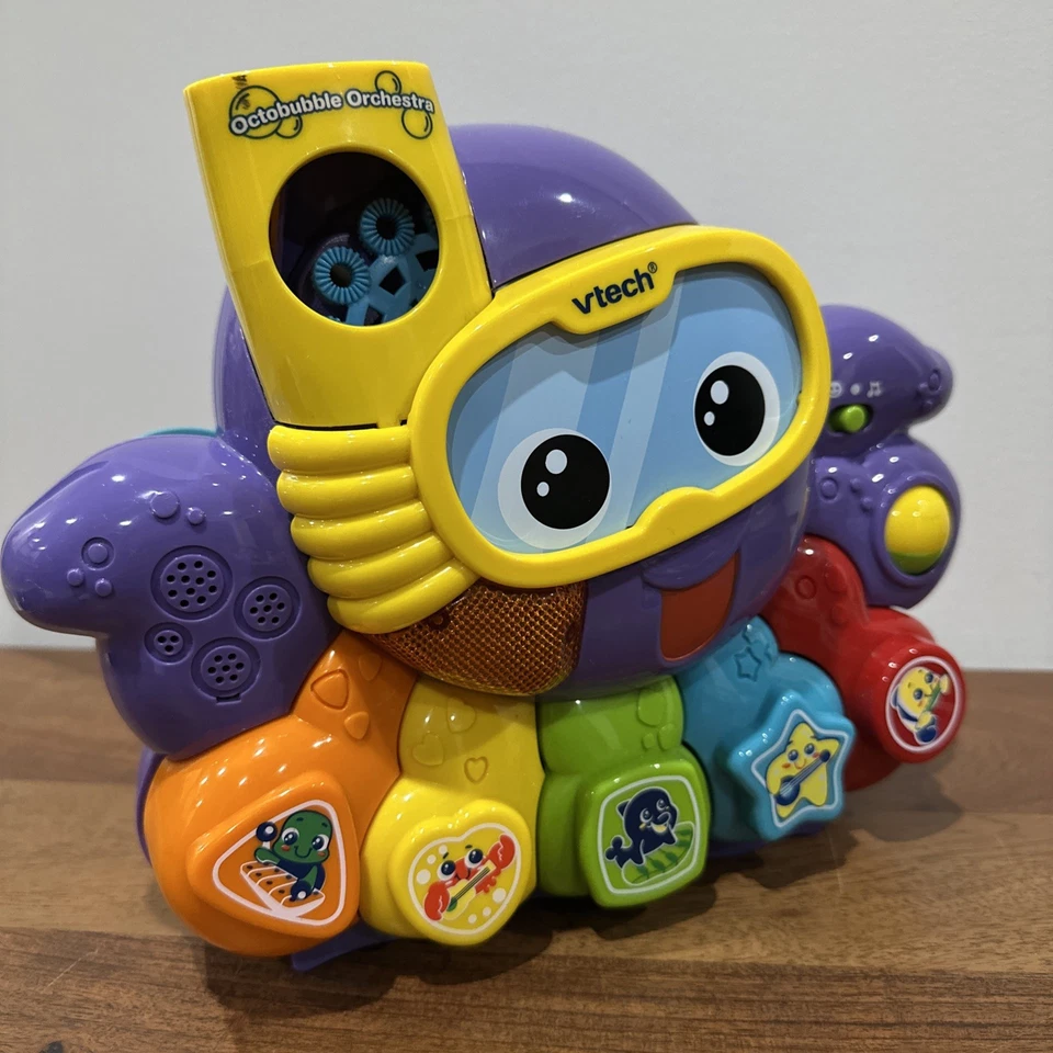 Vtech Musical Bubble Blower Baby Bath Time Fun Squid Octobubble Orchestra Tested - Image 3 of 4
