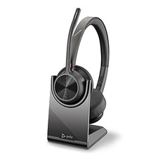 Poly - Voyager 4320 UC Wireless Headset Charge Stand Plantronics - Headphone