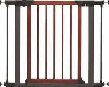 Stylish 29 Inch Decorative Wood Pet Gate Expandable Secure Design With Swing ...