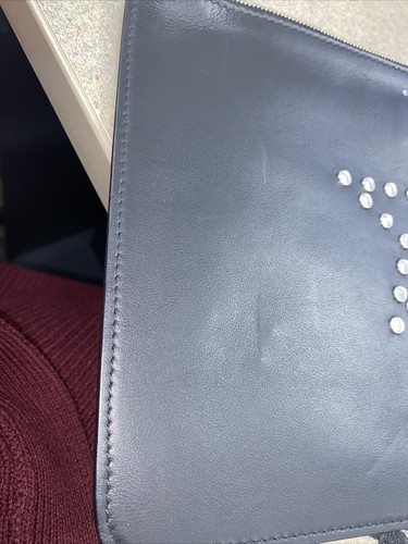 Givenchy Star Studded Black Leather Clutch/ Pouch - Picture 9 of 10