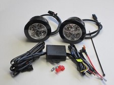 Round LED Day Running Lamps DRL Lights Universal Fit with cover