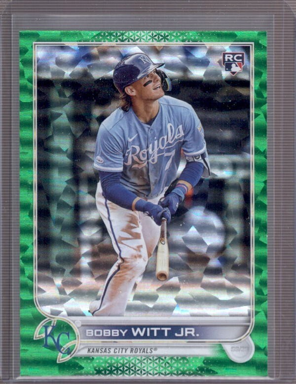 BOBBY WITT JR. 2022 Topps Update #US100 Green Foil Rookie RC BOBBY WITT JR. 2022 Topps Update #US100 Green Foil Rookie RC