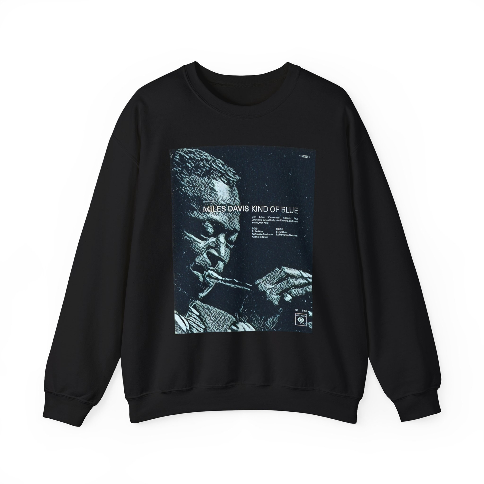 Miles Davis Jazz Art Graphic Print LS Unisex Heavy Blend™ Crewneck Sweatshirt