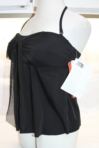 Fit 4 U Fit 2 Lift Molded Bra Convertible Swim Top BLACK RTL$77 NWT - Picture 3 of 12