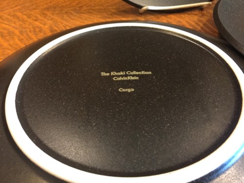 Set 2 Calvin Klein China "The Khaki Collection" Cargo Raisin 10" Dinner Plates - Picture 6 of 8