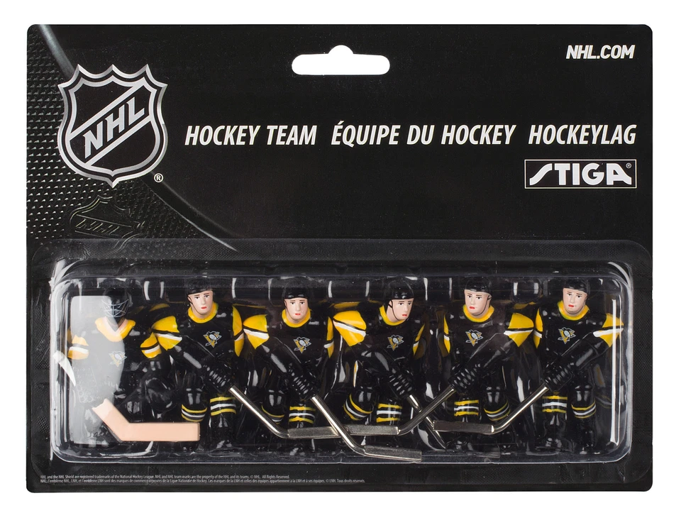 Stiga Pittsburgh Penguin Table Hockey Team Players, OOP, FREE S&H, NEW