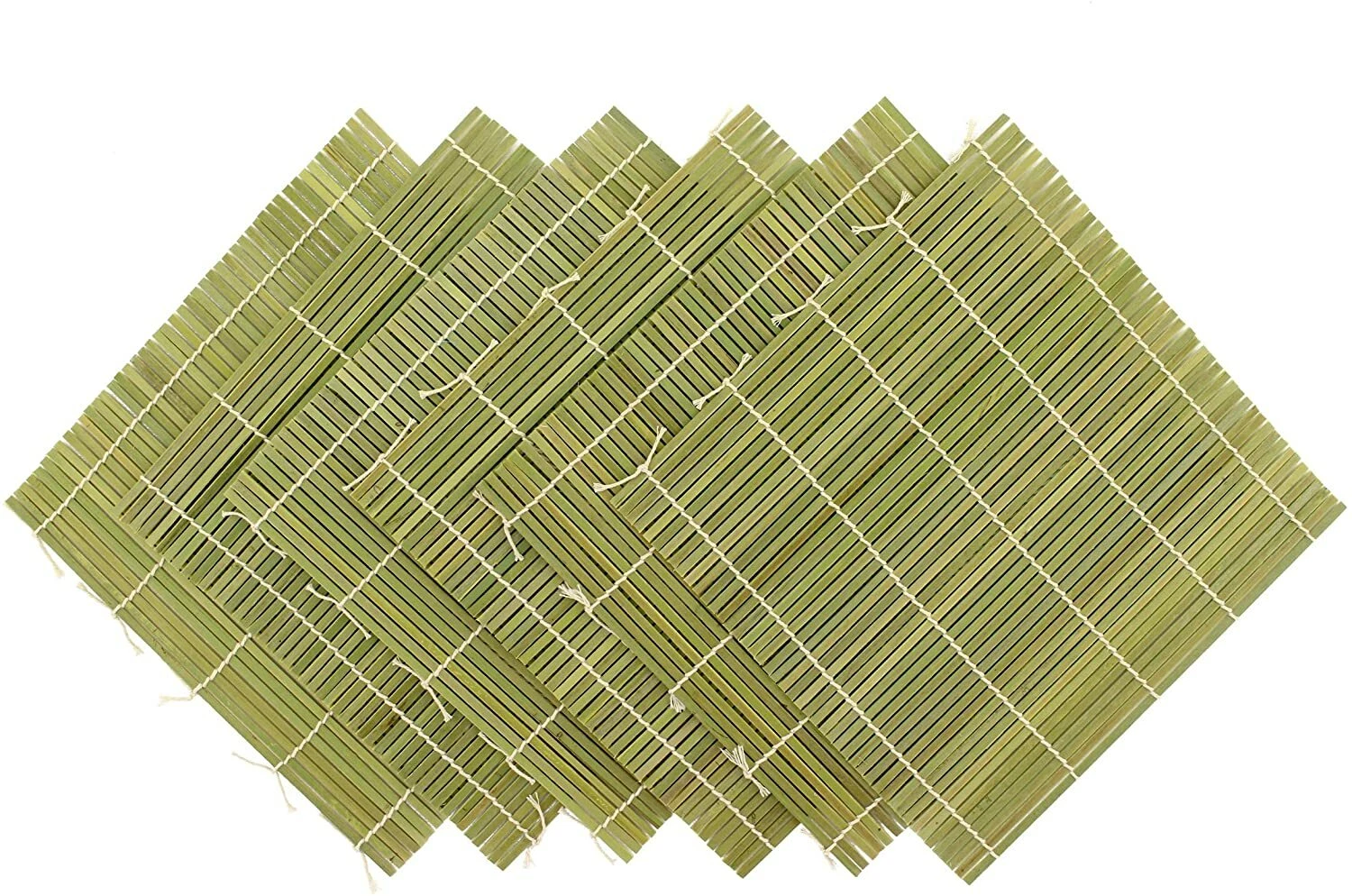 6 Pack Green Bamboo Sushi Rolling Mats - 9.5" x 9.5" | BambooMN
Opens in a new window or tab